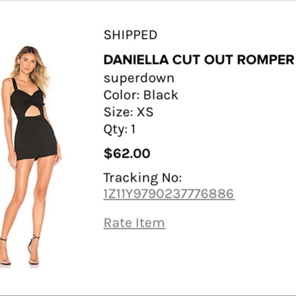Super down black romper